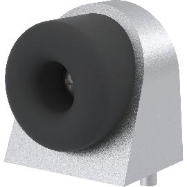 Artikelbild für KWS Bodentürpuffer 2028, 37x48x50mm, Aluminium silber lackiert
