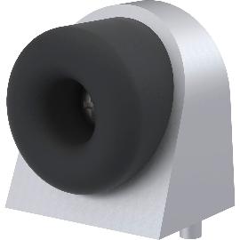 Artikelbild für KWS Bodentürpuffer 2028, 37x48x50mm, Aluminium silber eloxiert