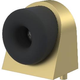 Artikelbild für KWS Bodentürpuffer 2028, 37x48x50mm, Aluminium messingfärbig eloxiert